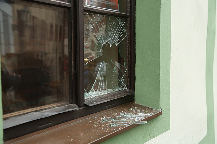 A2B Glass are able to board up broken windows while they are being repaired in Hadleigh.